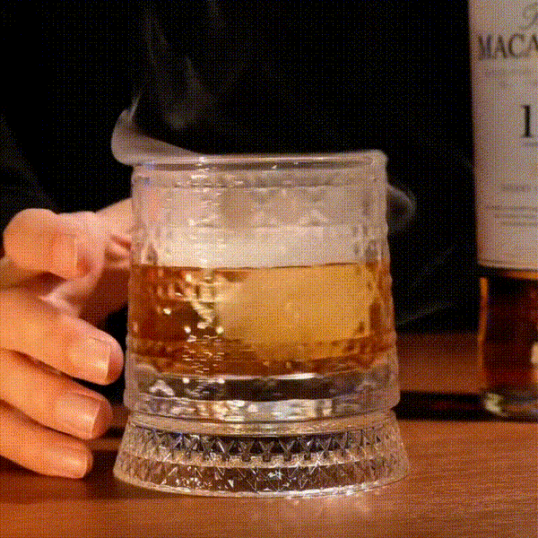 Infinite Spin Crystal Whiskey Glass