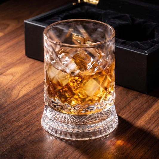 Infinite Spin Crystal Whiskey Glass